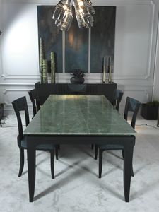 AURIGA Table DELFI Collection, Mesa de comedor con tapa de cuarzo.