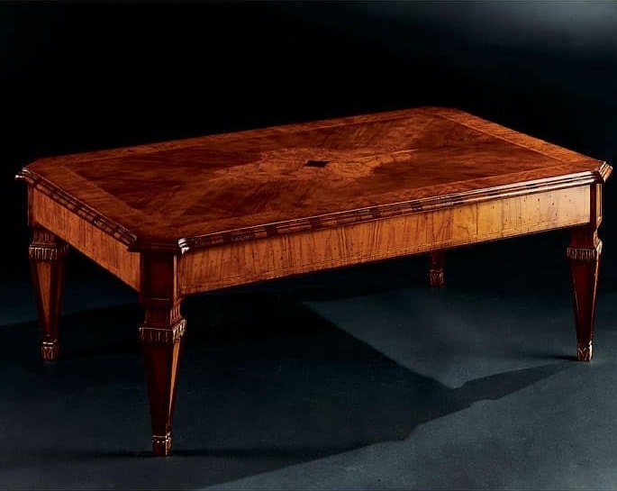 Maggiolini coffee table 798, Mesa de café clásico de lujo en madera tallada