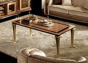 Rossini mesa de caf, Mesa de centro de madera de nogal con patas finas y elegantes