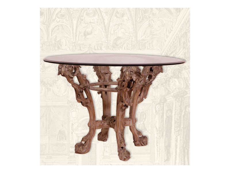 Table art. Sari, Mesa de comedor de madera hecho a mano, estilo Art Deco