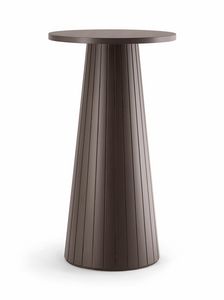 CORDOBA TABLE 082 H110 T, Mesa alta de madera, tapa redonda