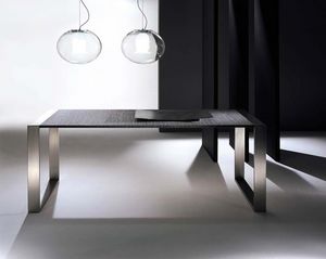 Ring table, De metal mesa de comedor, tapa de cristal
