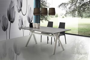 s08 archille, Mesa de comedor con base de metal