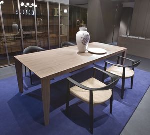 Brando, Mesa de madera moderna adecuada para cocinas o comedores