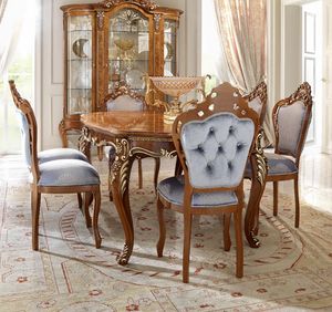 David DV75, Mesa de comedor extensible, estilo clsico