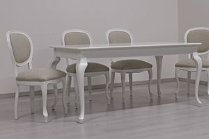 Sciabola, Mesa de comedor de madera blanca