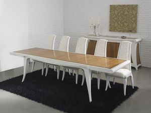AFRODITE mesa extensible 8291T, Mesa extensible en madera, grandes dimensiones