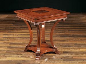 ALFRED mesa 8451T, Tabla de madera de haya con patas talladas, estilo clsico