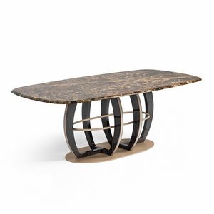 Michel 0572, Mesa de comedor con mrmol o top de laminam