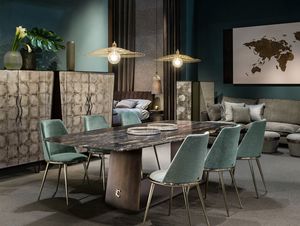 Teseo mesa, Mesa elegante con tapa de m�rmol.