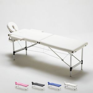 Camilla de Masaje de Aluminio Plegable Porttil 2 Secciones 215 cm Shiatsu LM186ALU, Mesa de masaje plegable