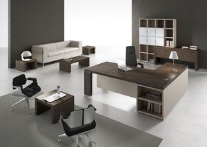 Titano comp.1, Mesas de oficina en estilo moderno, de madera de diferentes acabados