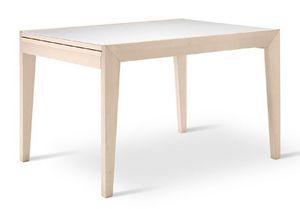 ARTEM, Mesa de madera maciza de haya, extensible, para la cocina
