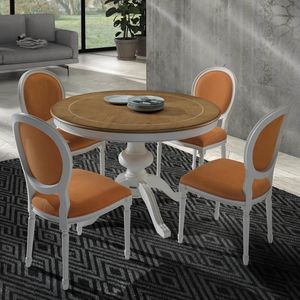 Evoluzione EVOH8150, Mesa redonda extensible con incrustaciones