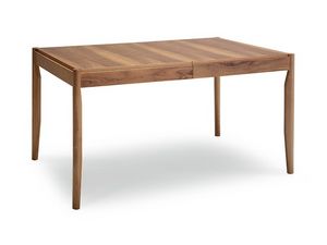 PIUMA table, Mesa extensible en madera de nogal