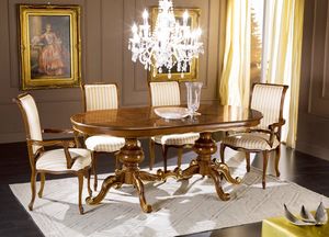 Regency mesa extensible ovalada, Mesa de comedor de estilo clsico