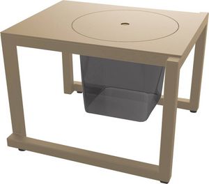 Brio-TS, Pequea mesa auxiliar con capacidad para, mesa de metal al aire libre adecuado para jardines