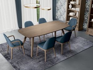 Art. 9218, Mesa de comedor de madera, con un dise�o contempor�neo.