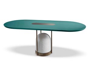 Arcano mesa, Mesa con base de hormign y tubos metlicos
