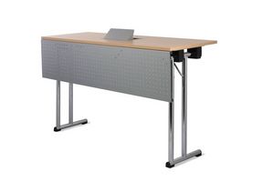 Conference-Fold, Mesa con patas plegables adecuadas para reuniones, mesa multifuncional adecuadas para conferencias