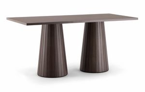 CORDOBA TABLE 082 D H75, Mesa rectangular con base doble cnica