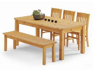 Malenco-T, Mesa de madera de pino, para mobiliario rstico