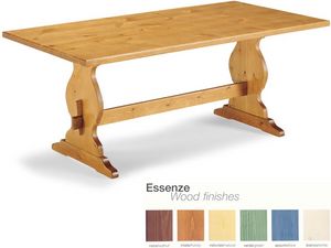 T/204, Mesa de madera rstica con reposapis, para los bares