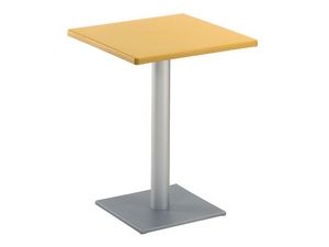 Table 60x60 cod. 20/BQ, Mesa cuadrada moderna con base cuadrada, para el aire libre