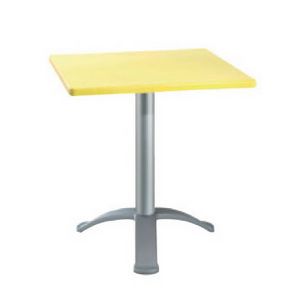 Table 72x72 cod. 06/BG3, Bar mesa cuadrada, base con tres pies de aluminio
