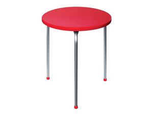 Table  60 cod. 04, Mesa apilable con tres patas de aluminio anodizado