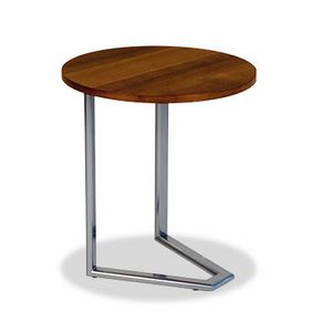 Wave mesa de caf, Pequea mesa redonda en madera y acero pintado