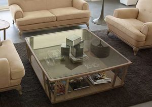 Dedalo mesa de café, Mesas de centro modernas en madera y vidrio