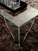 T16 sipario, Mesa de centro cuadrada hecha de cristal