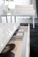 VENICE coffee table, Mesa de centro en laminados recubiertos con PVC, para la sala de espera