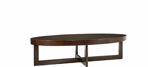 Criss Cross mesa de caf, Mesa de madera ovalada