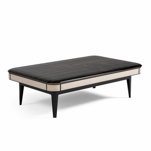 Desny 0549, Mesa de caf rectangular con detalles acolchados
