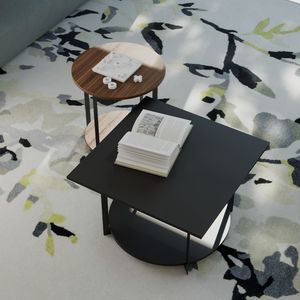 ICS cuadrado, Elegante mesa con tapa cuadrada, en madera y metal