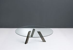 mesa de centro, Mesa de centro con tapa de cristal adecuado para la vida moderna
