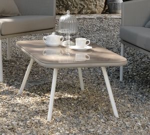 Amy AMYTC, Mesa de caf al aire libre, estructura de aluminio