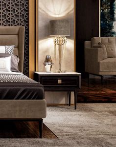 Miracle Art. MH 630, Mesita de noche de madera, disponible con tapa de m�rmol