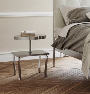 Prince, Madera moderno y mesita de luz de metal, estantes de acero