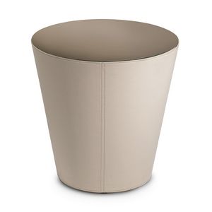 Conico mesa de centro, Mesa de centro revestida de cuero.