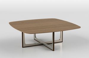 Cross low table 1, Mesa de centro con tapa de cermica o de madera