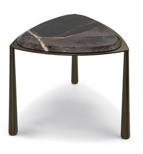 Mesa auxiliar 2026-05, Mesa auxiliar de metal, tapa de m�rmol.