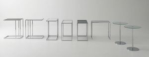 Small tables metal-glass, Mesa de caf�, en acero y vidrio, para el �rea de conversaci�n