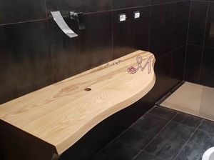 Estante de bao de madera maciza, Estante del lavabo del bao