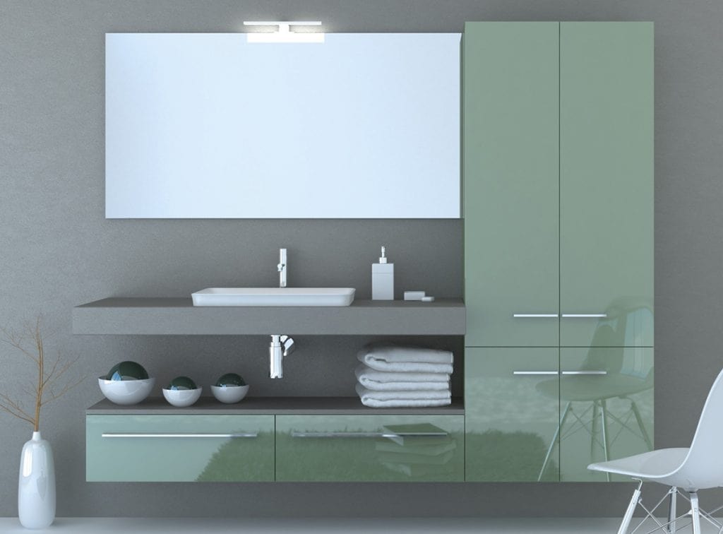 Mueble de pared para baño