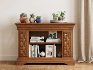 Art. 1037V2, Librer�a for respaldo de sof�, en madera, acabado cerezo