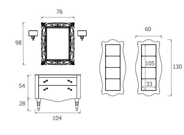 Mueble bajo lavabo lacado con cajones. | IDFdesign
