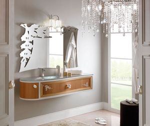 I Sogni Ba�o Comp. 2, Gabinete de ba�o con top y fregadero de vidrio